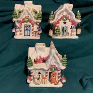 Christmas tea light houses.